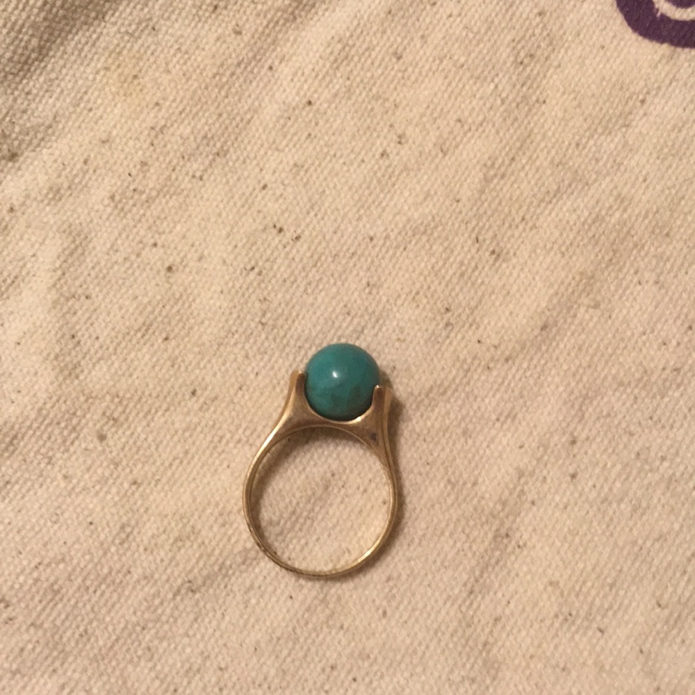 Turquoise sphere ring